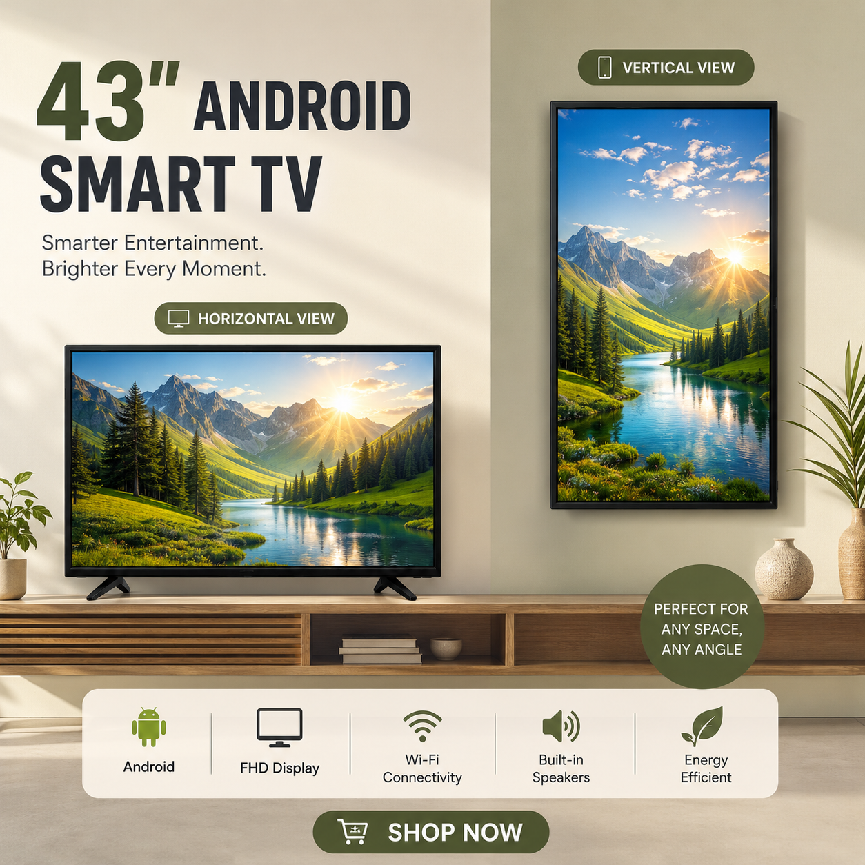 ANDROID SMART TV - 43 INCHES